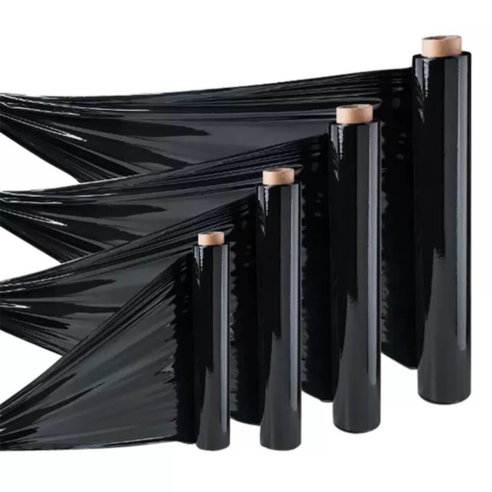 DEFOO Black stretch film handle wrap for Wooden Pallet