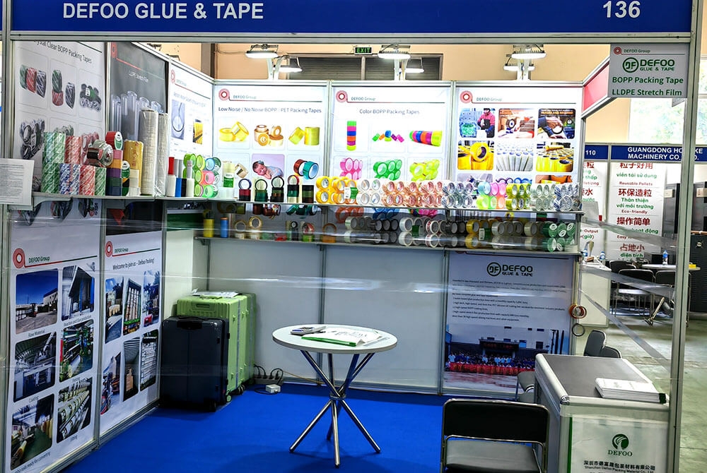 low noise tapes, no noise tapes, crystal clear tapes, PET tapes, LDPE stretch films